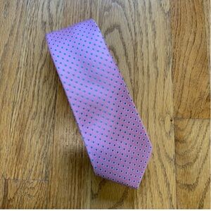 Mens Joseph A Banks Pink & Blue Polka Dot Tie EUC!